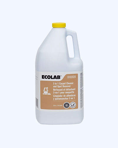 Carpet Cleaner Solution in White Bottle