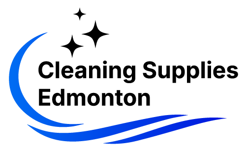 Cleaning supplies Edmonton logo in black.